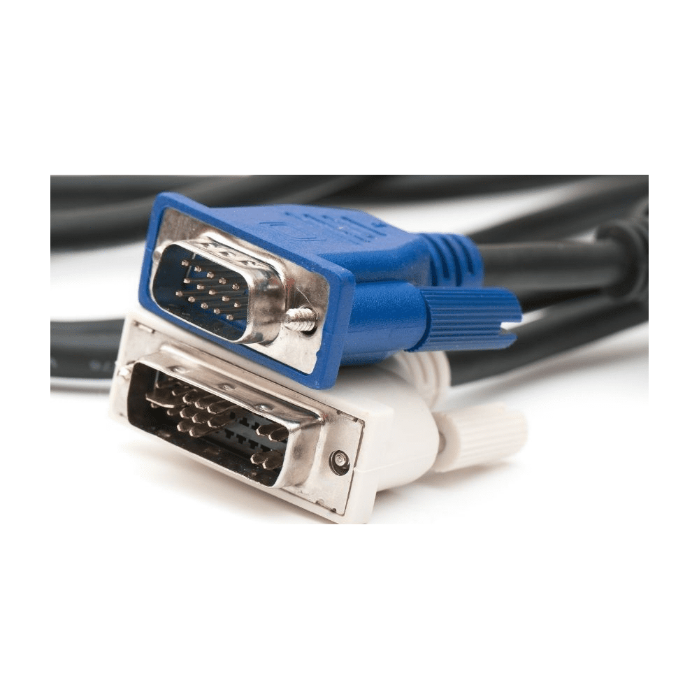 VGA Male-to-Male Display Cable | PC to Monitor Connector black VGA cable with male-to-male connectors for monitor and PC display connection