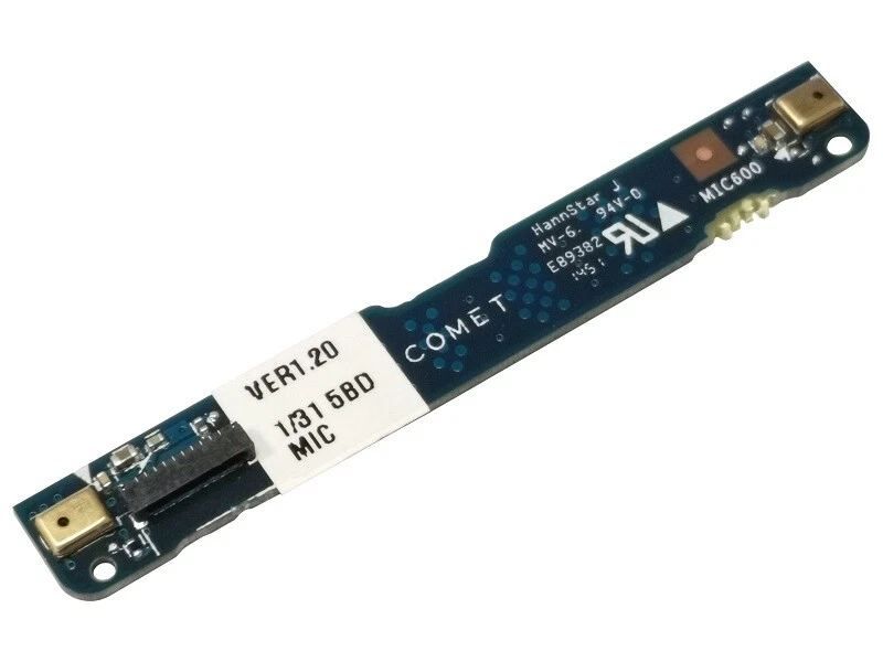 A close-up of a slim, rectangular s-l1600 (8) circuit board with electronic components and labels—ideal for repairing refurbished laptops or sourcing laptop spare parts. A close-up of a slim, rectangular s-l1600 (8) circuit board with electronic components and labels—ideal for repairing refurbished laptops or sourcing laptop spare parts.