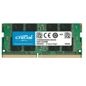 Crucial 16GB RAM DDR4 SODIMM – 3200MHz, Unbuffered, 22-22-22, 1.2V, 2-Year Warranty