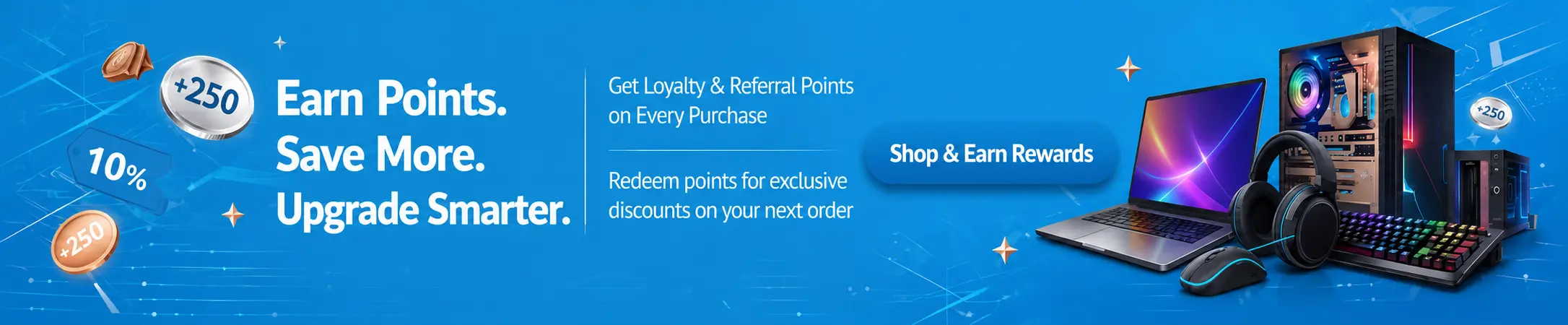 Earn rewards and loyalty points when you buy laptops in Dubai, with exclusive discounts on laptops, gaming PCs, computer accessories, and IT products.