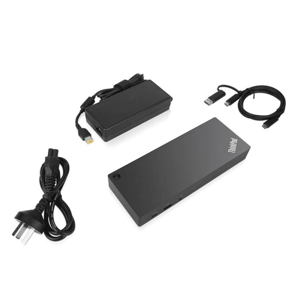 Lenovo ThinkPad Hybrid USB-C with USB-A Dock 135W with dual 4K display support, HDMI, DisplayPort, USB 3.1, and Gigabit Ethernet Lenovo ThinkPad Hybrid USB C with USB A Dock 135W Dual 4K HDMI DisplayPort USB C USB... docking station