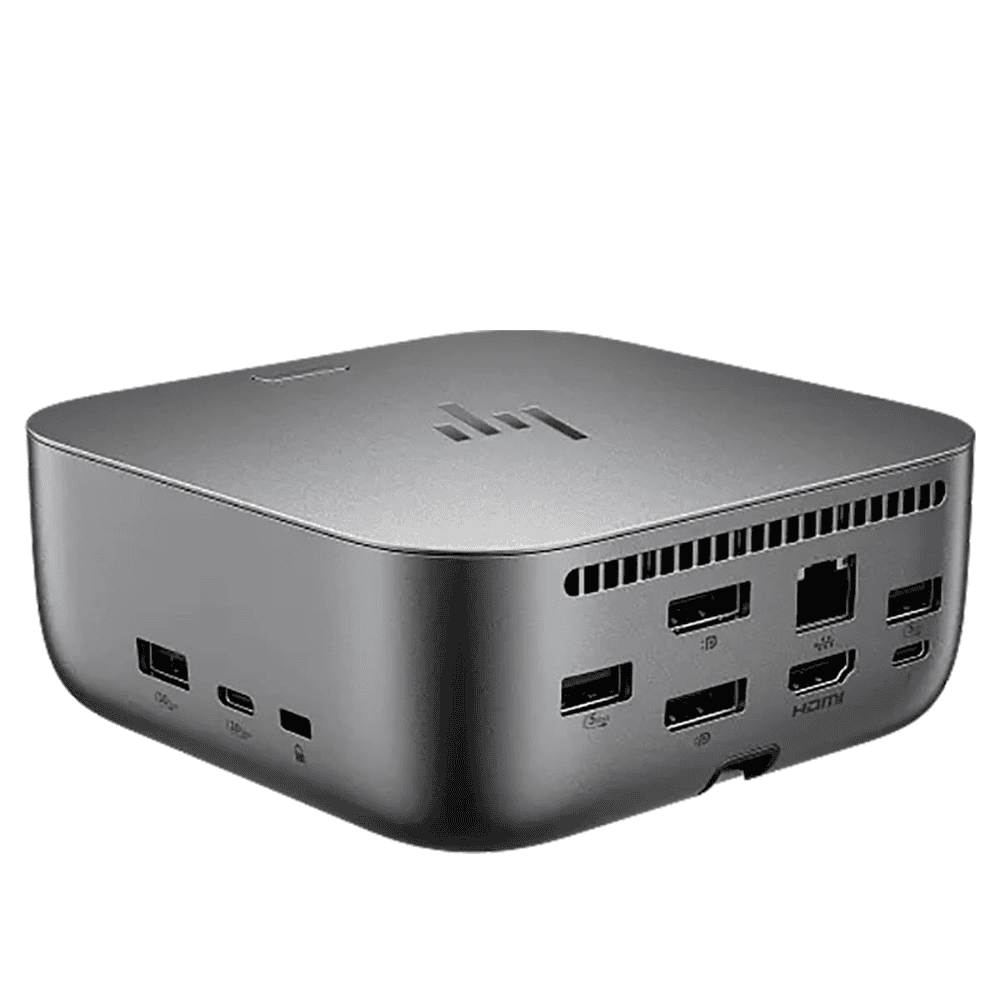 HP USB-C Dock G6 100W Universal Dock with DisplayPort, HDMI, USB-A, USB-C, and Gigabit Ethernet HP USB C Dock G6 100W Universal Dock USB C Power Delivery DisplayPort HDMI USB A USB C... docking station