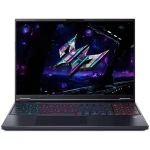 Acer Predator Helios Neo 16 AI Gaming Laptop PHN16-73-97BP in black with RGB keyboard