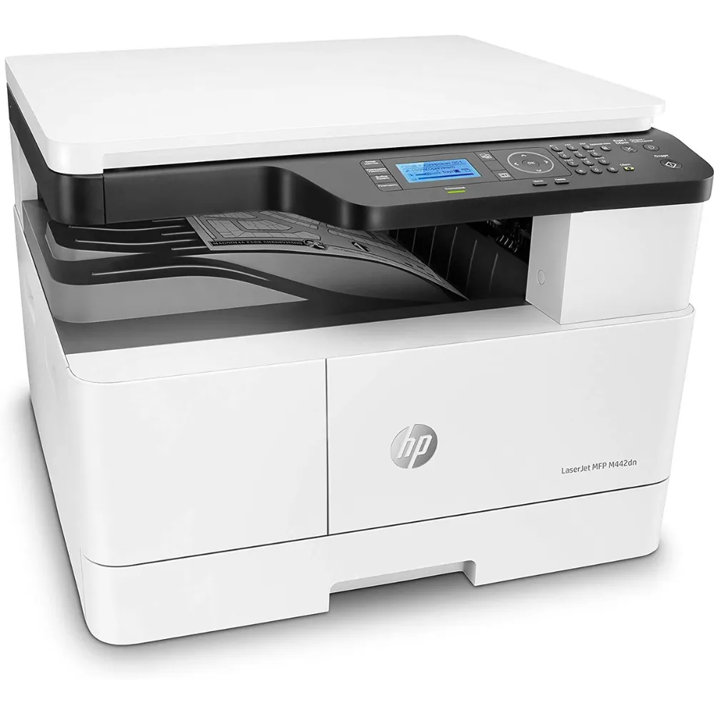 HP LaserJet M442dn multifunction laser printer with print, copy, scan, A3 support, and 24ppm speed in UAE HP LaserJet M442dn Multifunction Printer Print Copy Scan A3 Laser Printer 24ppm Duplex