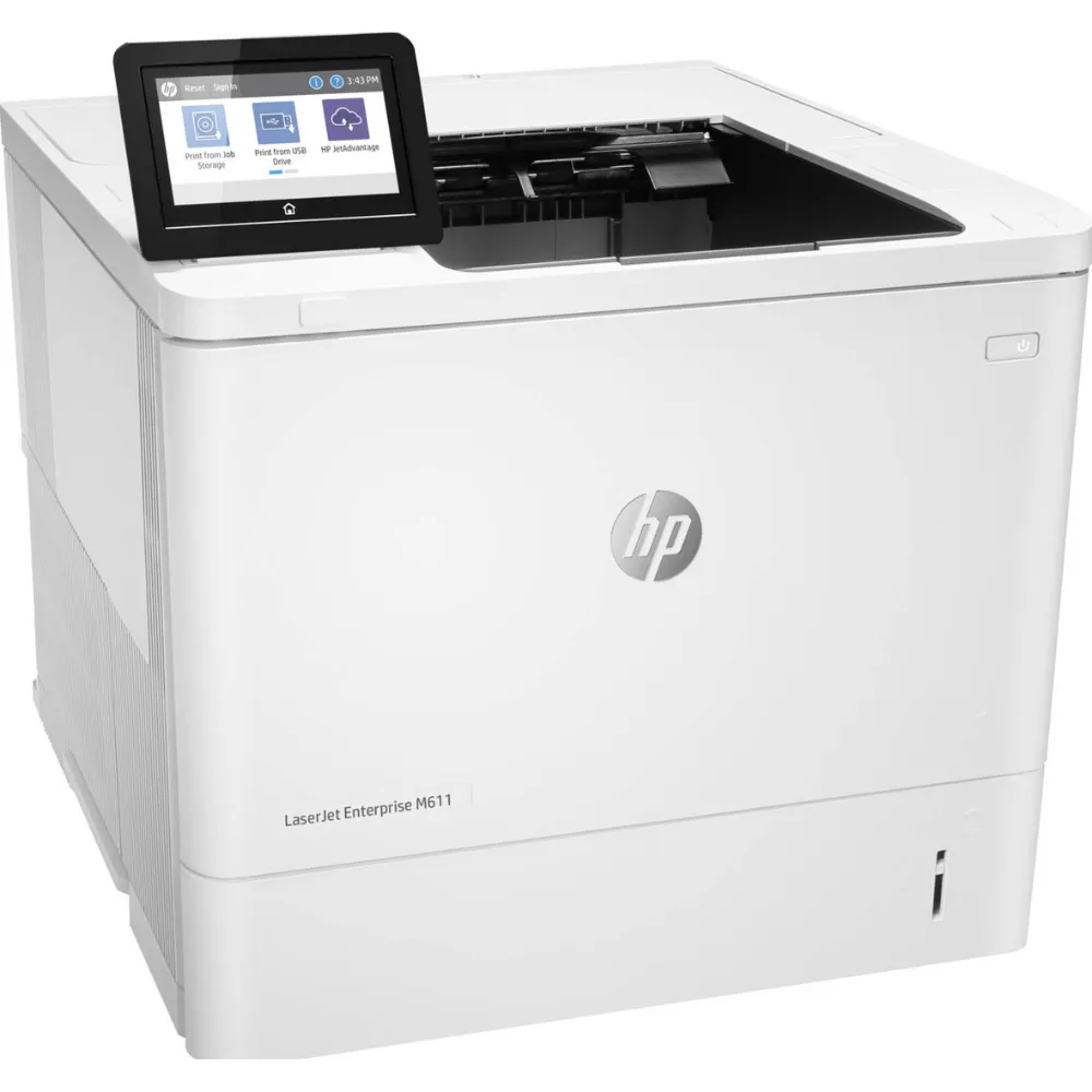 HP LaserJet Enterprise M611dn monochrome laser printer with 65ppm print speed and automatic duplex printing in UAE HP LaserJet Enterprise M611dn Printer Monochrome Laser 65ppm Auto Duplex