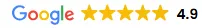 Google 4.9 star rating