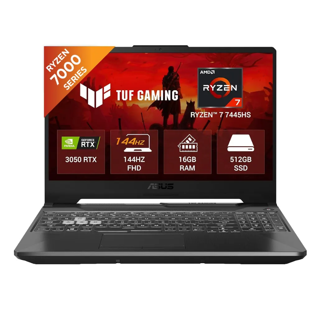 ASUS TUF A15 FA506NCG Ryzen 7 7445HS RTX 3050 16GB 512GB 15.6 Inch 144Hz Gaming Laptop