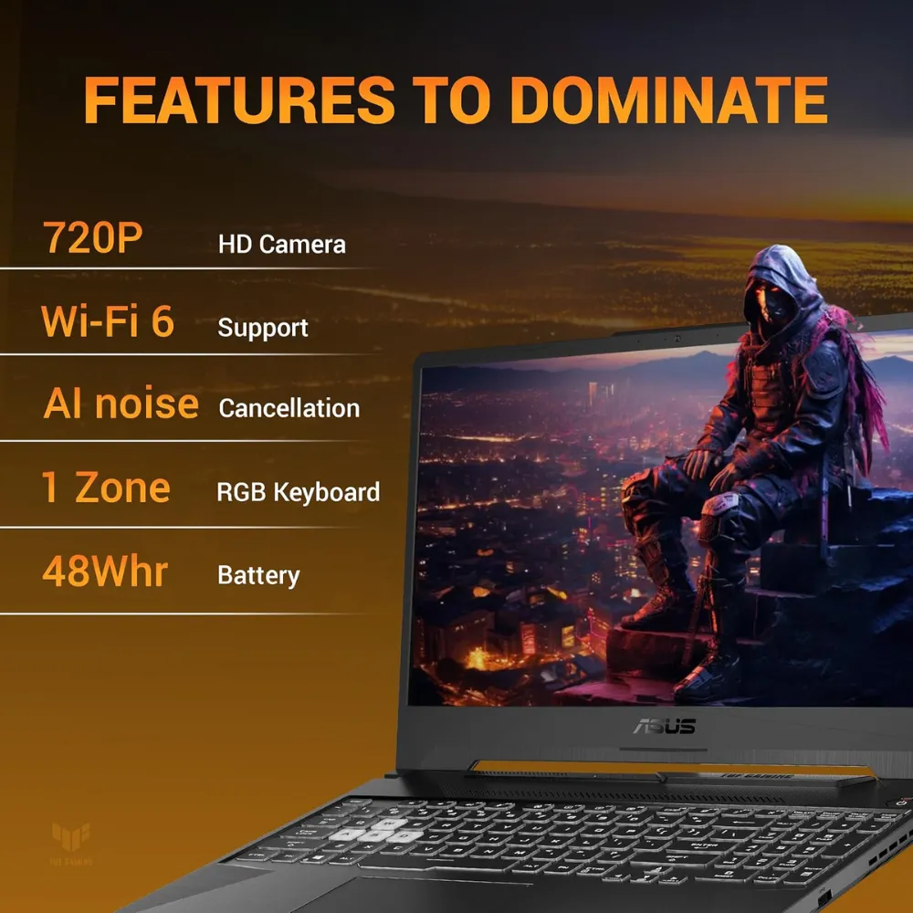 ASUS TUF A15 FA506NCG Ryzen 7 7445HS RTX 3050 16GB 512GB 15.6 Inch 144Hz Gaming Laptop ASUS TUF A15 FA506NCG Ryzen 7 7445HS RTX 3050 16GB 512GB 15.6 Inch 144Hz Gaming Laptop