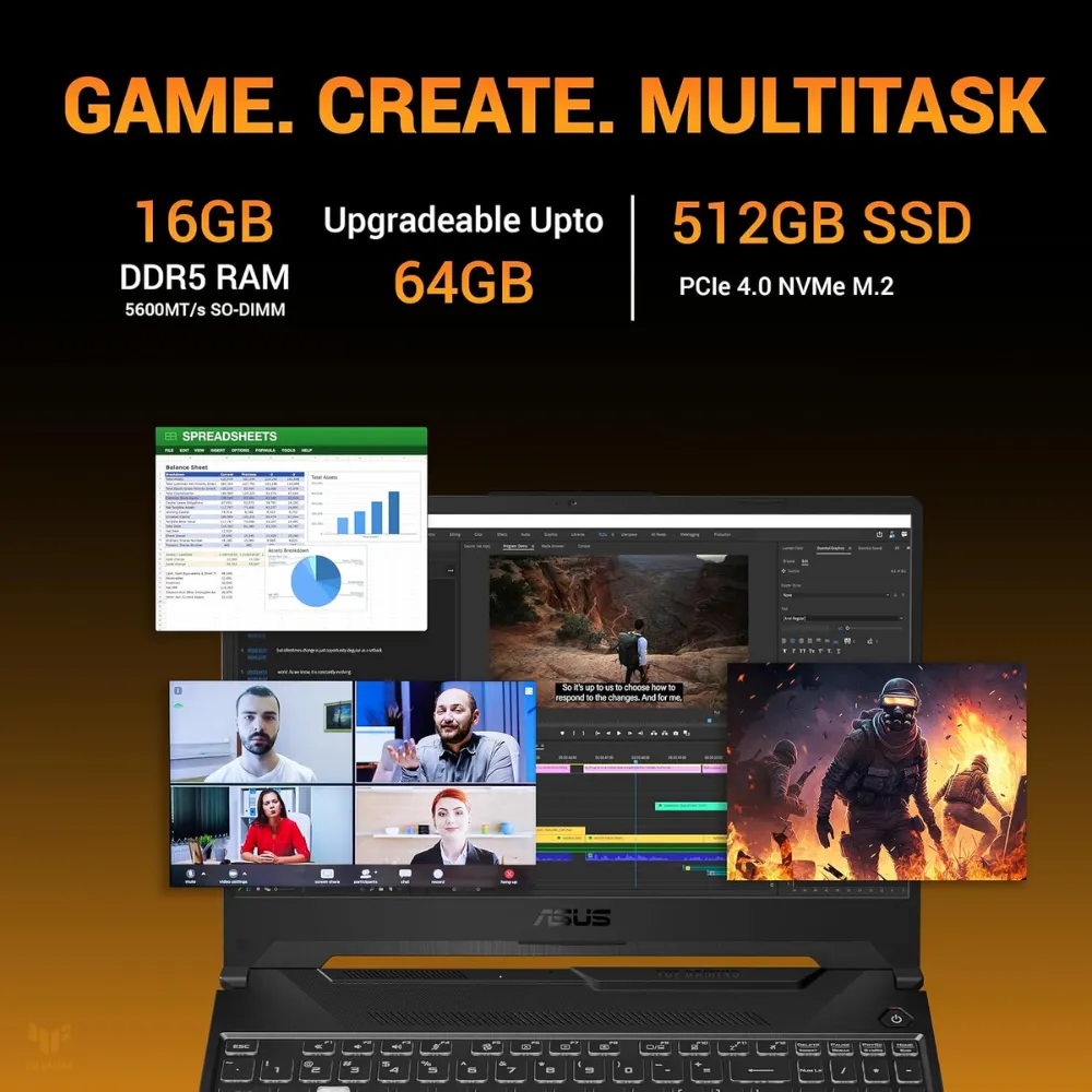ASUS TUF A15 FA506NCG Ryzen 7 7445HS RTX 3050 16GB 512GB 15.6 Inch 144Hz Gaming Laptop ASUS TUF A15 FA506NCG Ryzen 7 7445HS RTX 3050 16GB 512GB 15.6 Inch 144Hz Gaming Laptop