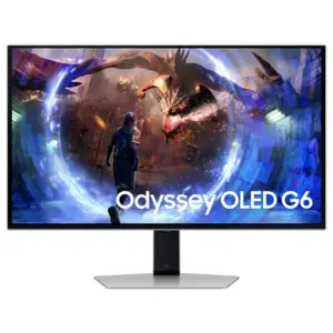 Samsung Odyssey OLED G6 LS27DG602SMXUE 27 inch QHD 360Hz OLED Gaming Monitor Silver